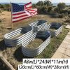 2 Pack Galvanized Raised Garden Bed Kit, 4x2FT Outdoor Metal Planter Boxes for Vegetables Herbs Flowers, Easy Assemble Lightweight Gardening Beds