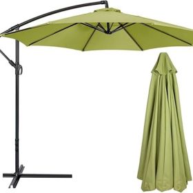 10 FT 8 Rib Umbrella Canopy Replacement Outdoor Market Patio Table Umbrella Strong and Thicck Canopy Cover for Backyard Garden Courtyard Swimming Pool (size: Agate Green  (8 Ribs))