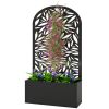 Metal Garden Bed with Trellis for Climbing Plants, Freestanding or Wall Mounted Flower Bed for Garden, Patio, Balcony