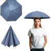 Umbrella Hat, Fishing Hat Hands Free Waterproof Adjustable Sun Rain Cap Hat with Elastic Band Fit for Fishing