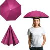Umbrella Hat, Fishing Hat Hands Free Waterproof Adjustable Sun Rain Cap Hat with Elastic Band Fit for Fishing