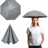 Umbrella Hat, Fishing Hat Hands Free Waterproof Adjustable Sun Rain Cap Hat with Elastic Band Fit for Fishing