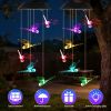 1Pc / 2Pcs Options -- Solar Dragonfly Wind Chimes 7 Color Changing Wind Chimes for Outside IPX4 Waterproof Outdoor Garden Yard Decor Spring Summer