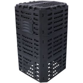 Garden Composter Bin Made from Recycled Plastic â€“ 132 Gallons (500Liter) Large Compost Bin - Create Fertile Soil with Easy Assembly, Lightweight (Color: as Pic)