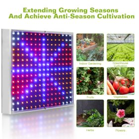 LED Grow Light Full Spectrum Hanging 225 LEDs Plant Grow Lamp Indoor Grow Light for Greenhouse Succulents Seedlings Plants Veg and Flower（15W LEDs） (Color: as picture)