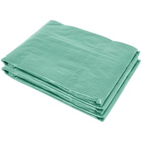 9.8' x 6.6' x 6.6' Plastic Greenhouse Cover Replacement, Heavy Duty Waterproof Tarp for Hoop House, Sheeting with 6 Windows, Door & Reinforcement Grid (Title: Default Title)