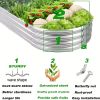 2 Pack Galvanized Raised Garden Bed Kit, 4x2FT Outdoor Metal Planter Boxes for Vegetables Herbs Flowers, Easy Assemble Lightweight Gardening Beds