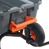 Garden Cart, Durable Poly Dump Cart with Simple Assembly Steel Structure, Versatile Dump Wagon with Dual-Function Handle