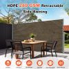 Retractable Side Awning - Folding Patio Privacy Screen | Waterproof & UV-Resistant Outdoor Shade Divider for Patio, Garden, Balcony & Commercial Use