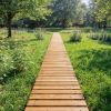 6FT/10FT Roll Out Wooden Garden Pathway, Flexible Wood Walkway with Rustproof Steel Wire and Anti-Slip Surface, Outdoor Path Mat for Garden, Backyard
