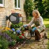 Auto Rewind Retractable Hose Reel, Wall Mounted with 180Â° Swivel, Multi-Function Spray Nozzle for Outdoor Watering
