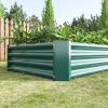 Raised Garden Bed Outdoor, 6Ã—3Ã—1ft , Metal Raised Rectangle Planter Beds for Plants, Vegetables, and Flowers - Green