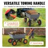 Garden Cart, Durable Poly Dump Cart with Simple Assembly Steel Structure, Versatile Dump Wagon with Dual-Function Handle