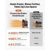 Greenhouse Heater, 1500W Electric Space Heater with Fan & High Heat Modes, IPX4 Protection, 25Â° Adjustable Angle, Overheat Protection, for Grow Tent
