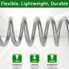 100FT Heavy Duty 304 Stainless Steel Garden Hose with 10-Pattern Spray Nozzle, Flexible Kink-Free Metal Water Hose with Brass Fittings for Lawn, Patio