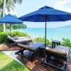 10 FT 8 Rib Umbrella Canopy Replacement Outdoor Market Patio Table Umbrella Strong and Thicck Canopy Cover for Backyard Garden Courtyard Swimming Pool