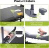 Garden Kneeler and Seat with Umbrella, 2-in-1 Foldable Gardening Stool with Adjustable Bracket, Detachable Tool Bags