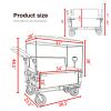 3-in-1 Folding Wagon Cart with Bench Seat Removable Canopy and Storage Collapsible Utility Wagon with Brakes 500lbs Capacity with All-Terrain Wheels f