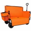3-in-1 Folding Wagon Cart with Bench Seat, patent protection- Includes 1 ice pack, 500lbs Heavy-Duty Utility Wagon, 180L Capacity All-Terrain Wheels f
